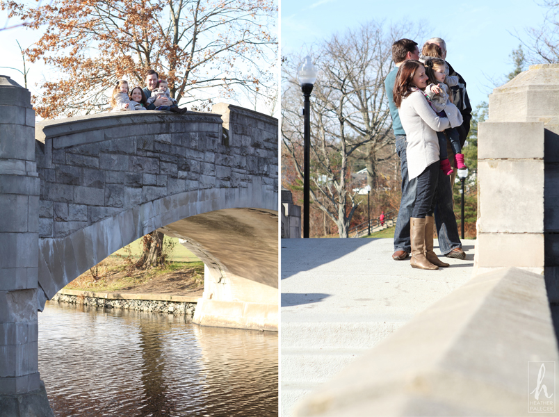 Walkers on Bridge Diptych