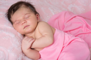 Baby Girl Newborn Session in Pink & Navy Blue {Hamilton, NJ Newborn Photographer}