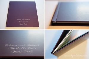 Wedding Guest Book Designed using Engagement Photos {Hamilton, NJ Engagement Photographer}