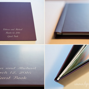 Wedding Guest Book Designed using Engagement Photos {Hamilton, NJ Engagement Photographer}