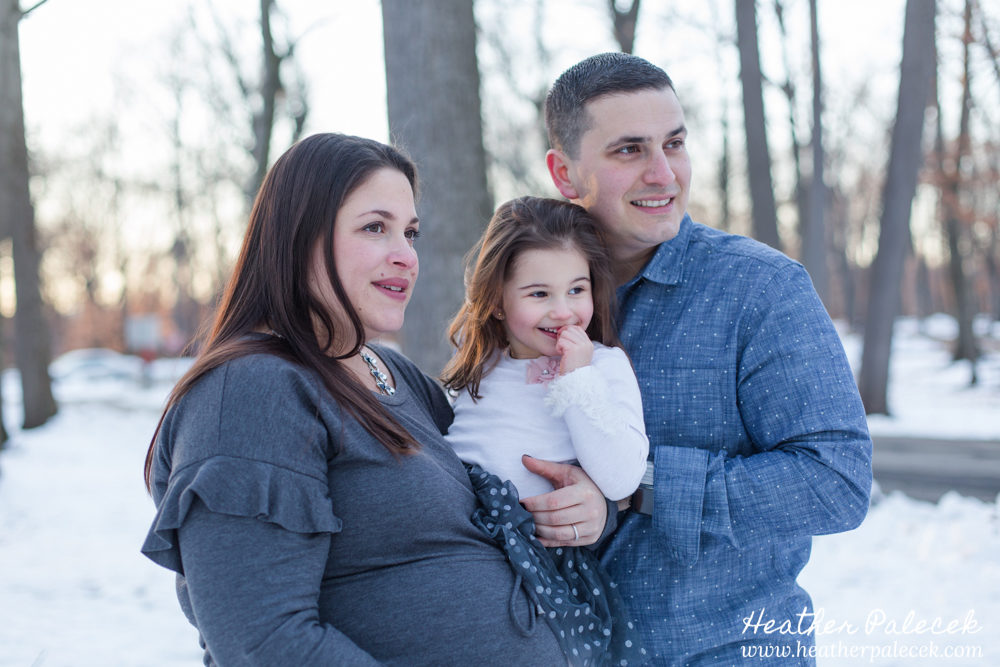 Winter Family Photos in Woods