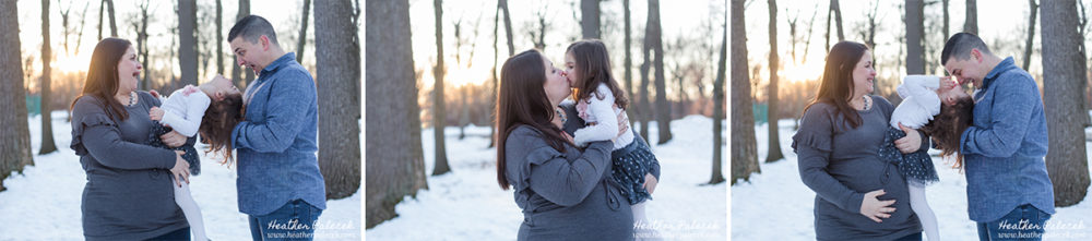 Winter Family Photos in Woods