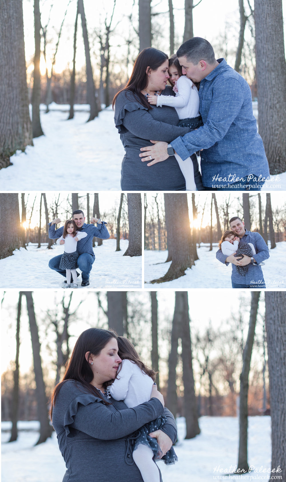 Winter Family Photos in Woods