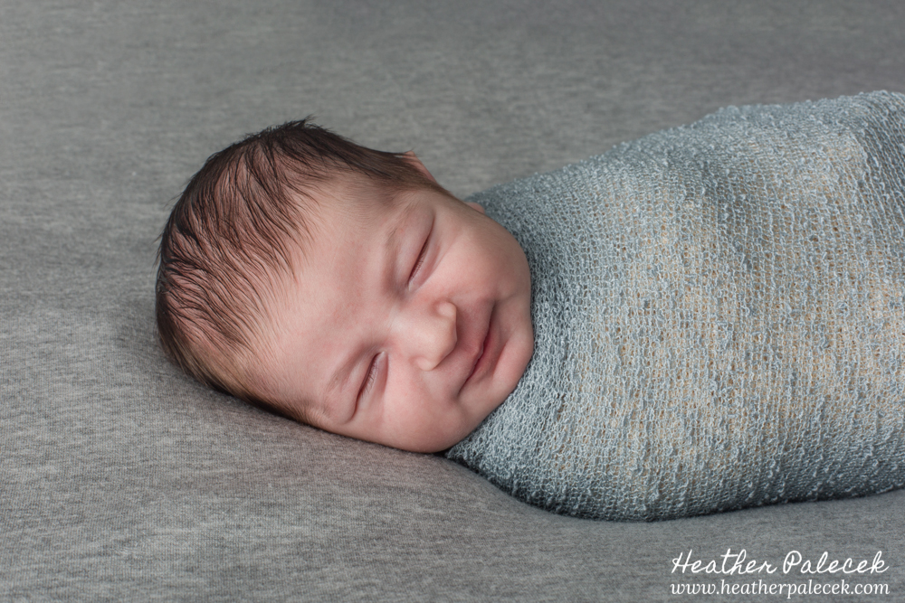 smiling newborn photograph