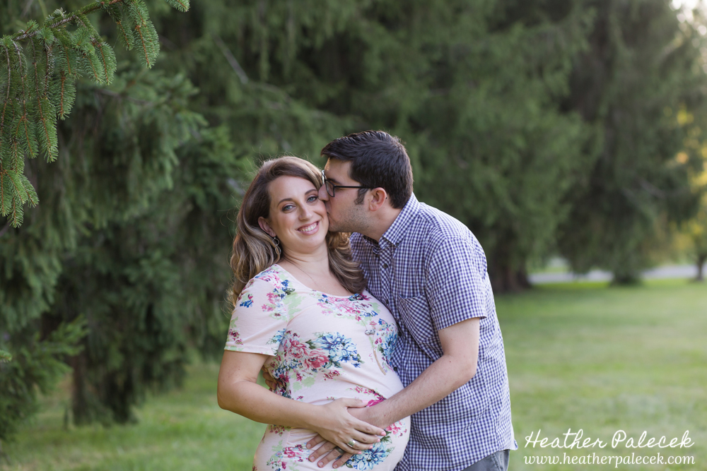 husband and wife maternity session princeton nj