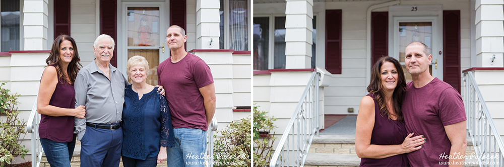 family portrait on front porch