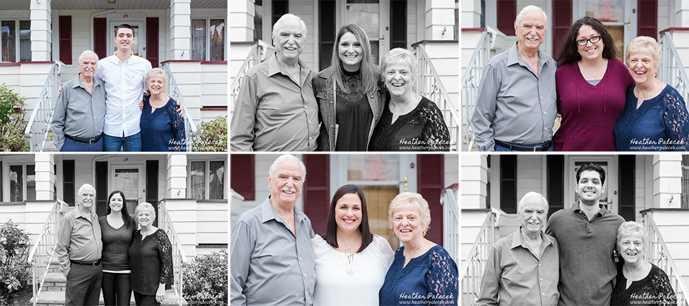 family portrait on front porch