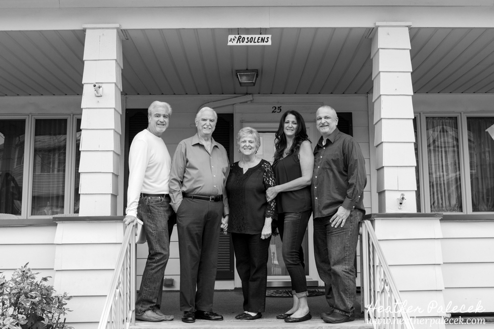 family portrait on front porch
