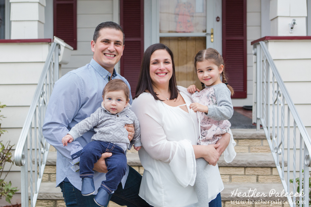 family portrait on front porch