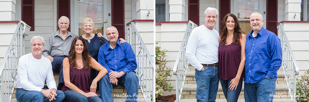 family portrait on front porch