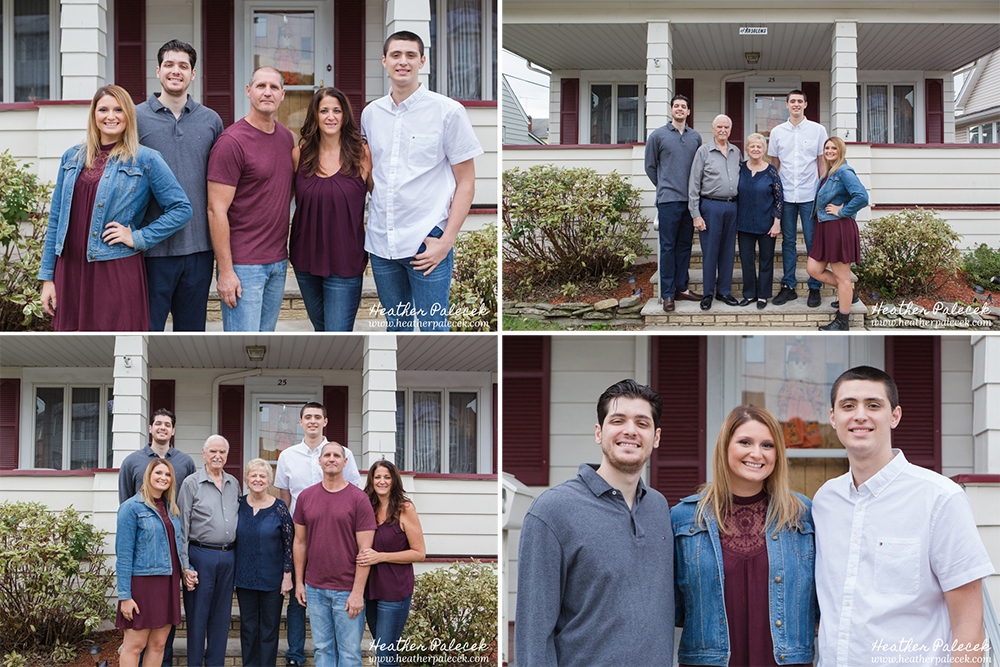 family portrait on front porch