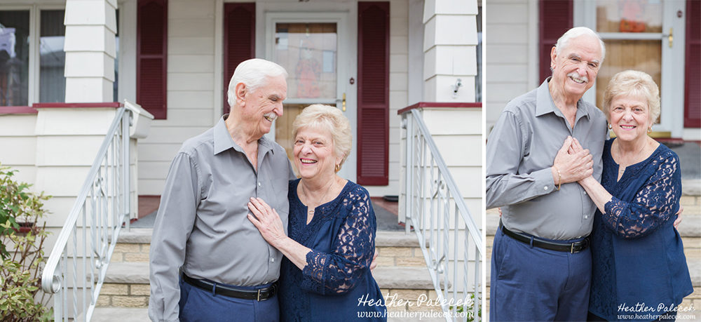 family portrait on front porch