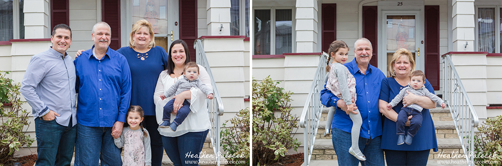 family portrait on front porch