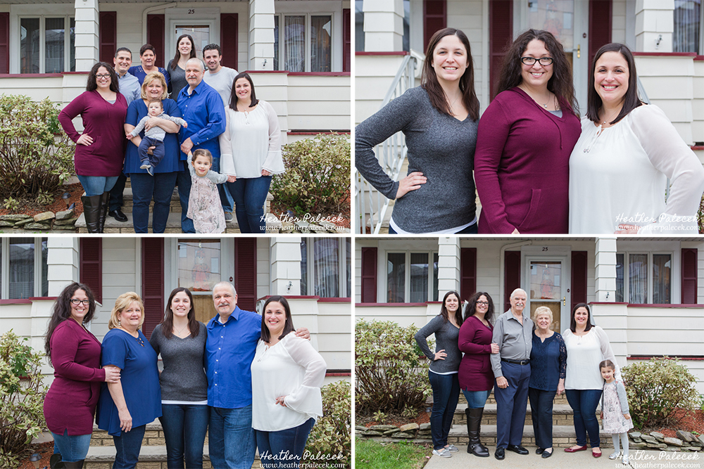 family portrait on front porch