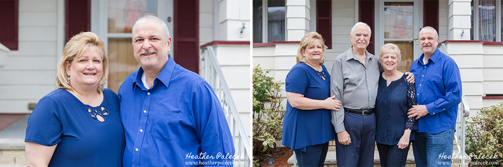 family portrait on front porch