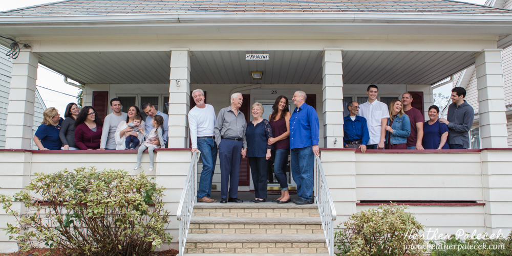 family portrait on front porch
