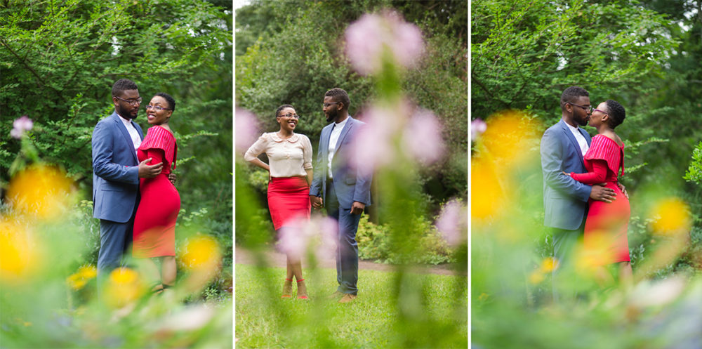 engagement session in garden