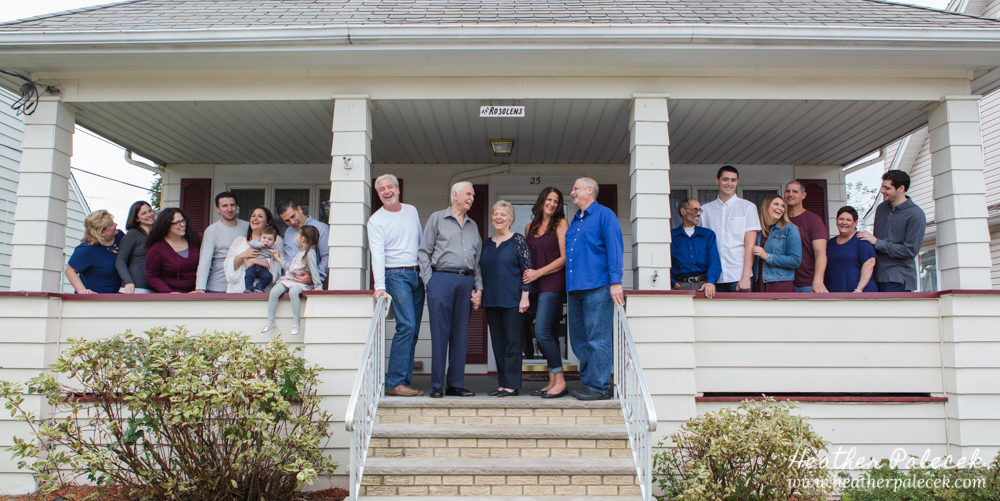 Extended Family Portraits on front porch