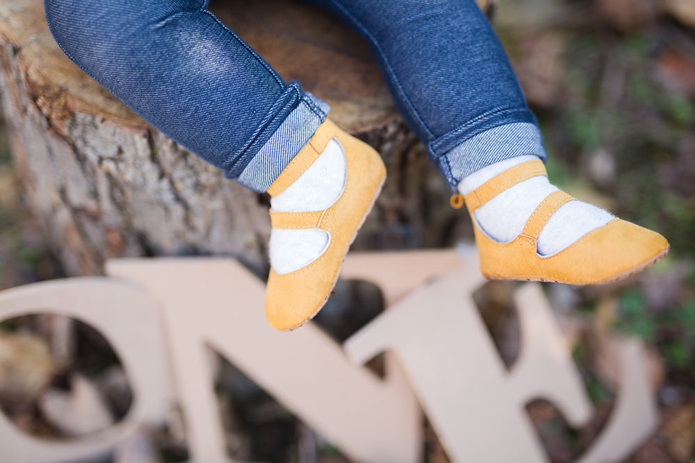 one year old yellow shoes