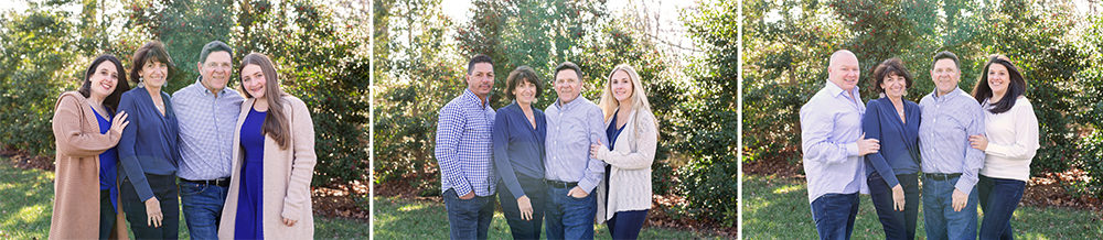 family portrait with tree background