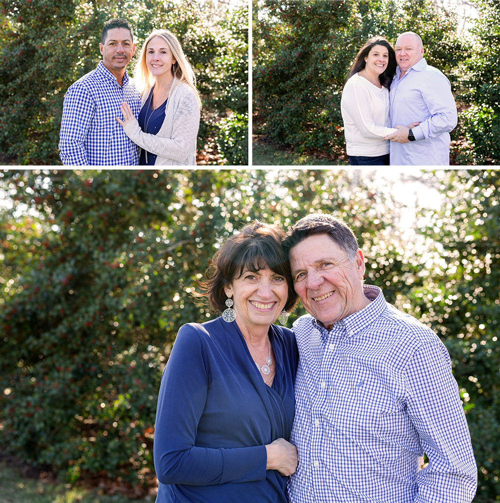 family portrait with tree background