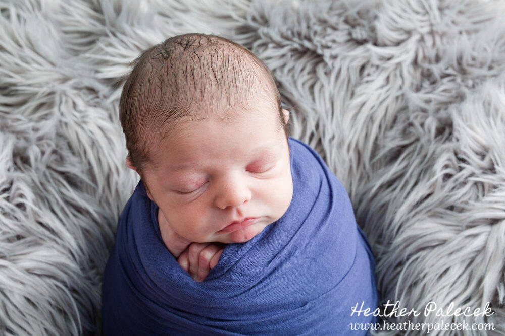newborn boy in potato pose