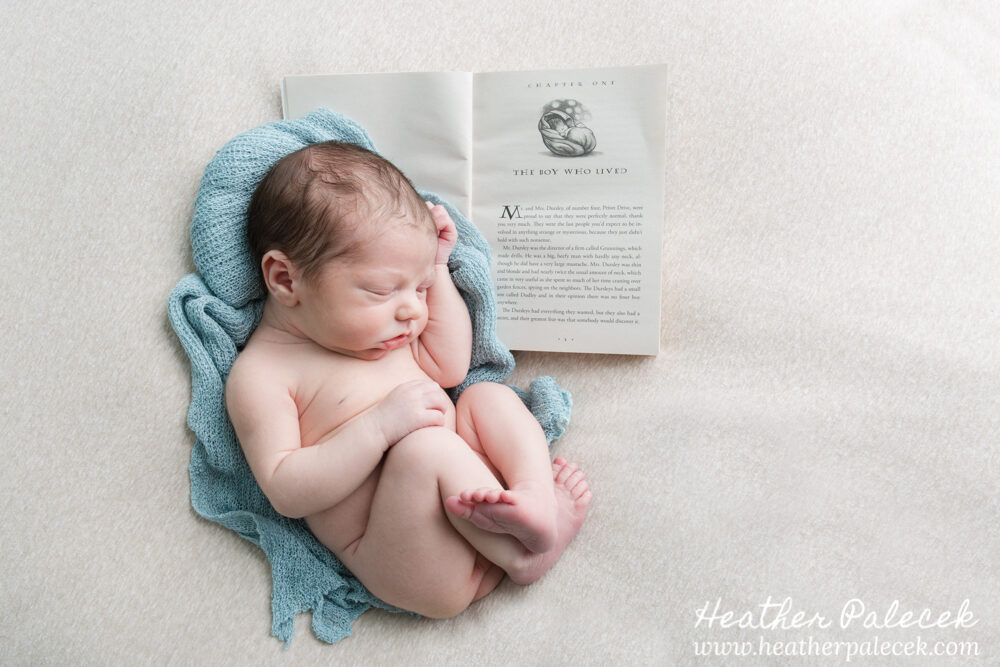 Harry Potter themed newborn portrait