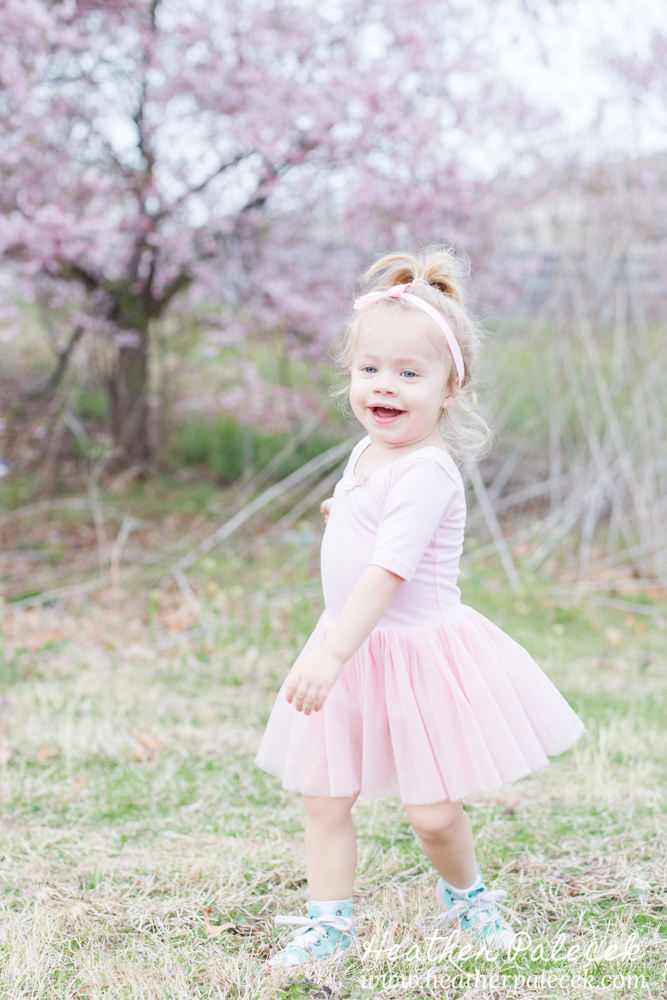 ballerina dances under cherry blossom tree