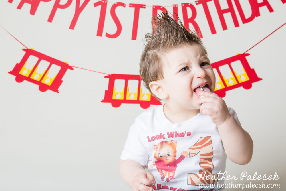 daniel tiger themed cake smash
