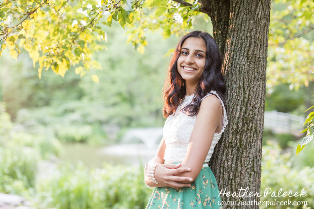 sweet sixteen portrait with tree at sayen gardens