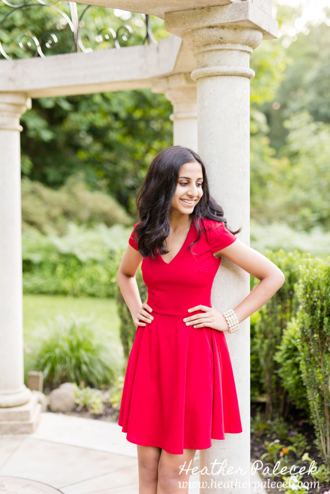 sweet sixteen portrait at gazebo at sayen gardens