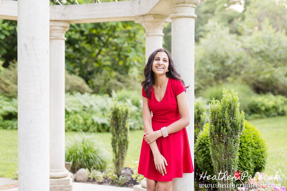sweet sixteen portrait at gazebo at sayen gardens