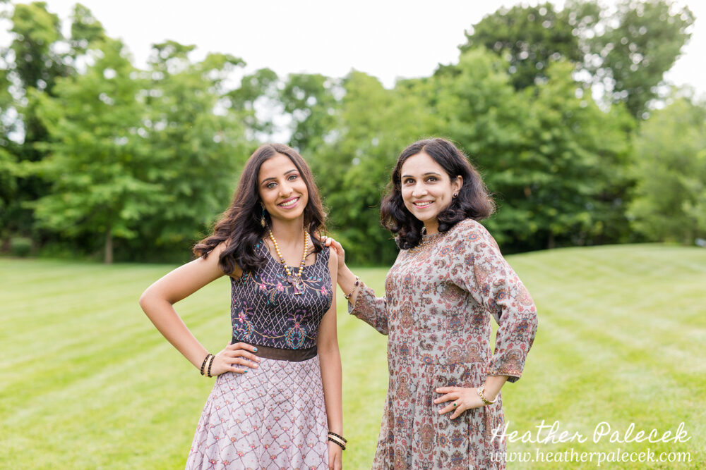 girl and mom pose for sweet sixteen portrait session