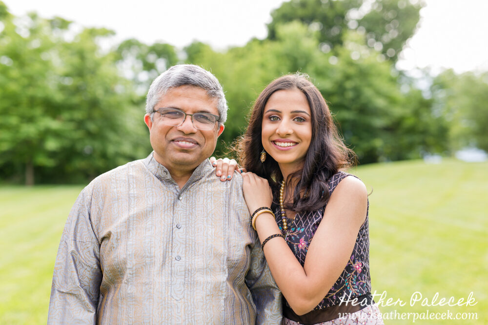 girl and dad pose for sweet sixteen portrait session