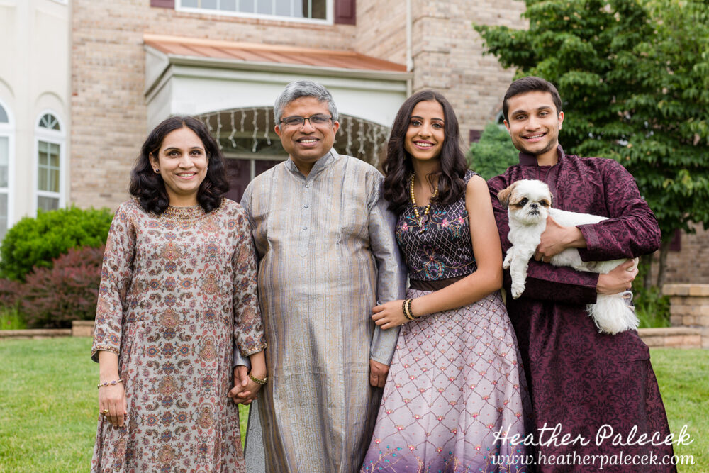 family portrait at sweet sixteen portrait session