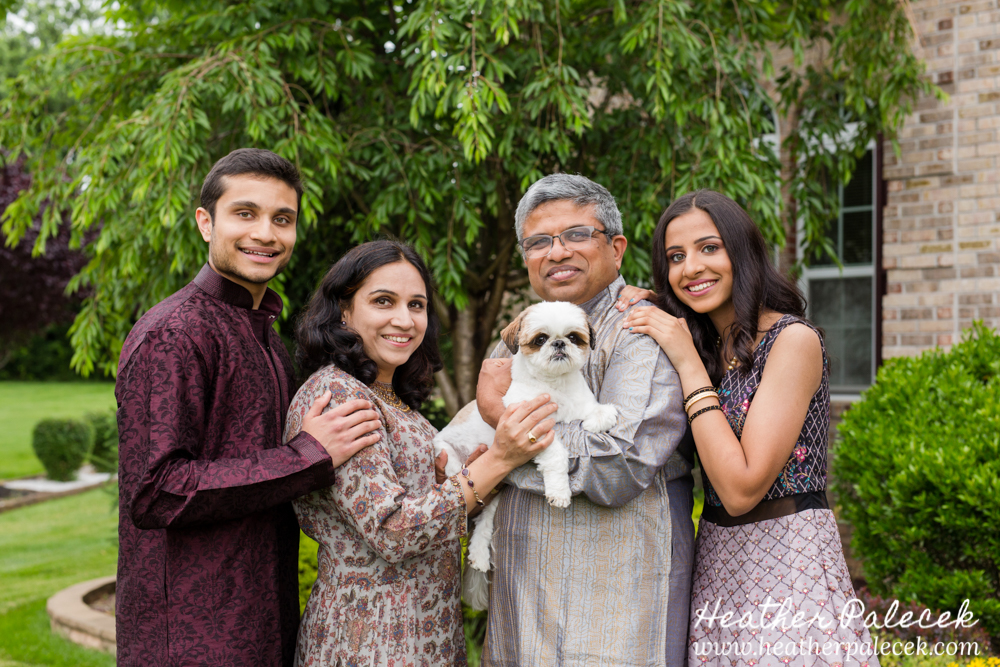 family portrait at sweet sixteen portrait session