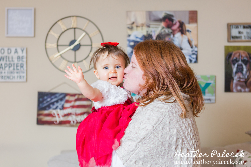 Mom and Daughter Pose in Winter Family Session