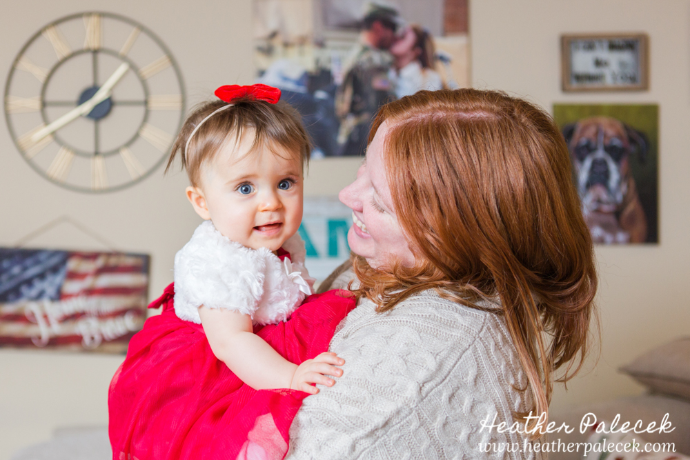 Mom and Daughter Pose in Winter Family Session