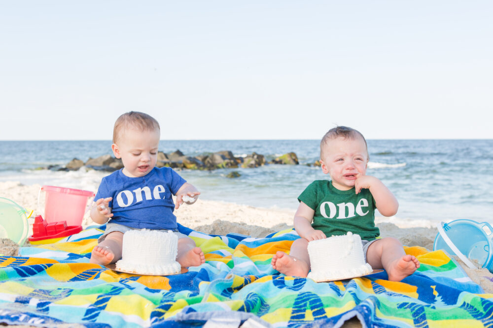 one year old portrait session at the nj beach