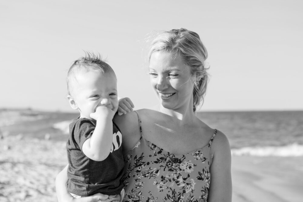 one year old portrait session at the nj beach