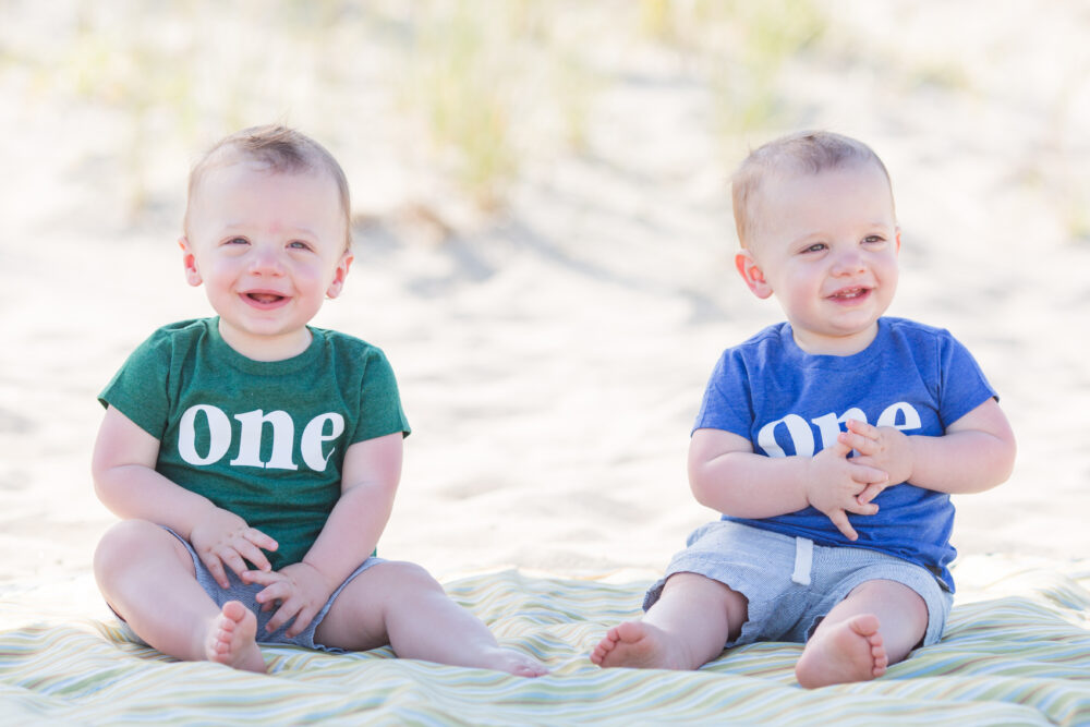 one year old portrait session at the nj beach