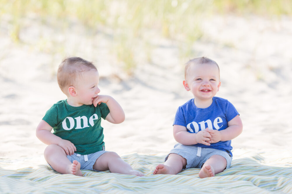 one year old portrait session at the nj beach