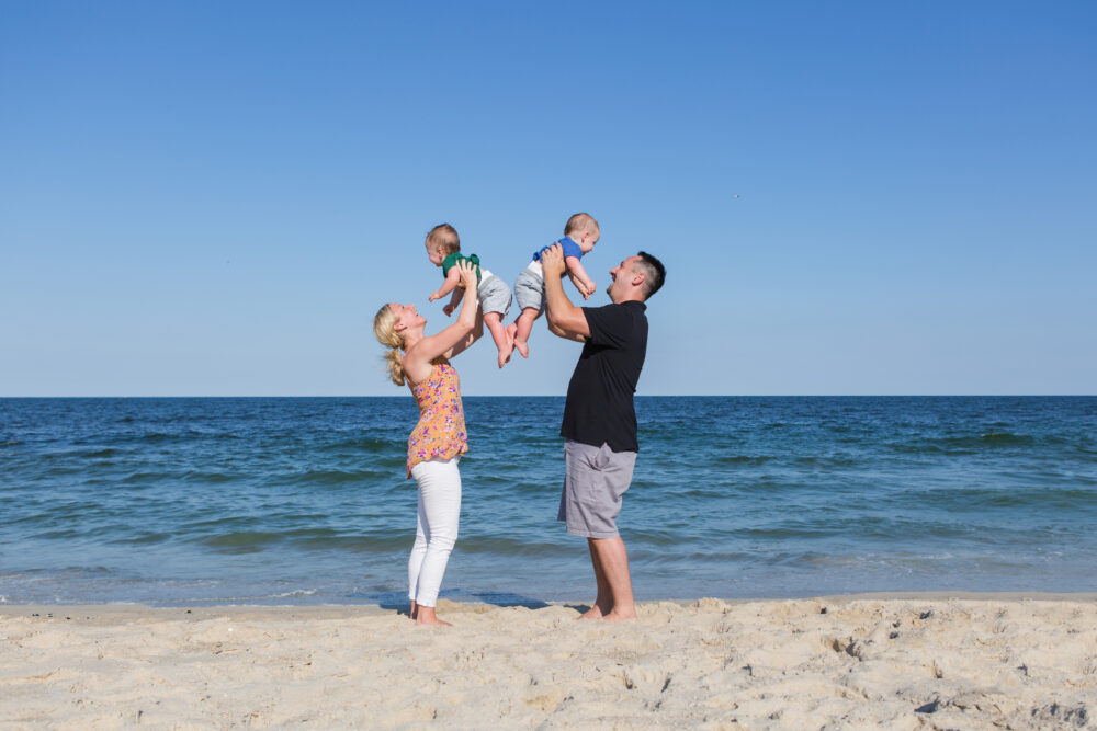 one year old portrait session at the nj beach