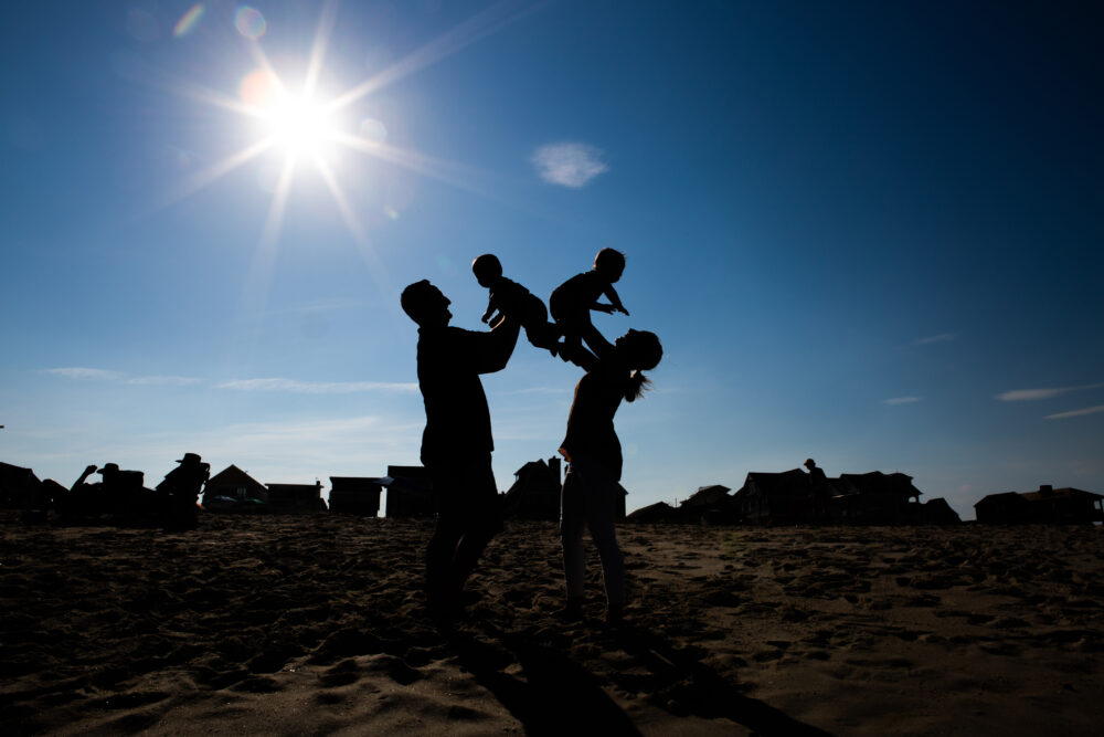 one year old portrait session at the nj beach